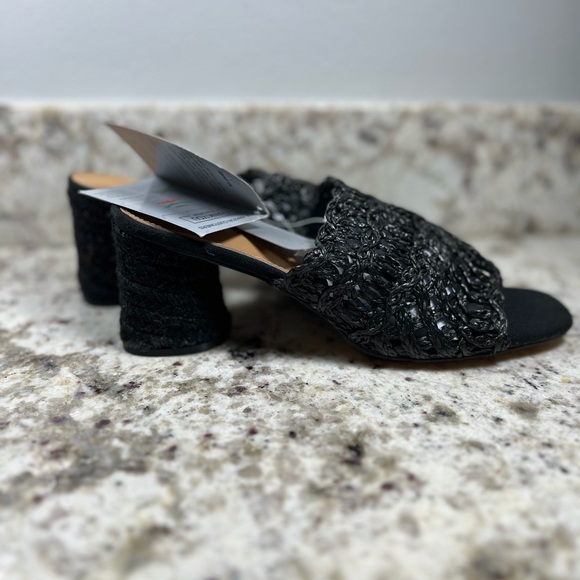 Samilor Chunky Block Heel Sandals Open Toe Basketweave Size 8 NEW - Picture 4 of 7